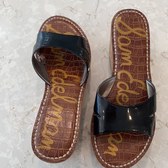 Sam Edelman black Patent leather wedge - Picture 2 of 3